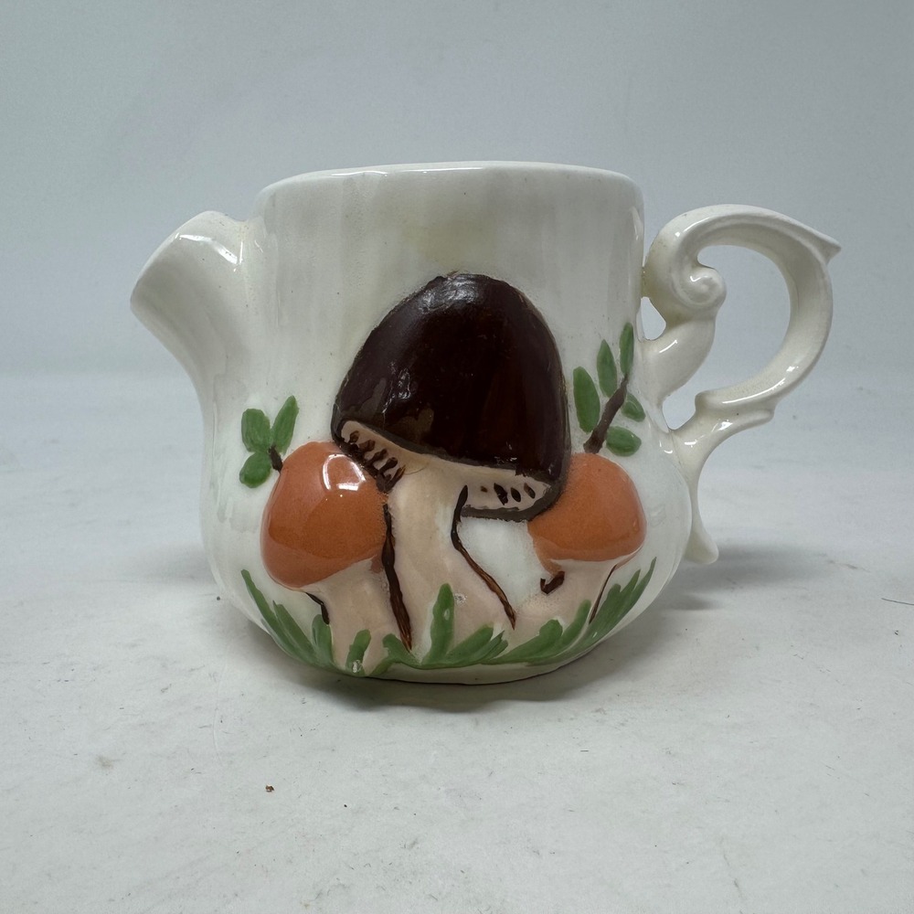 Vintage Arnels Mushroom Ceramic Creamer Pitcher Retro‎ 70s MCM Kitchen Decor